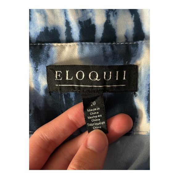 Eloquii skirt pleated midi tie dye blue size 20 - Picture 5 of 5